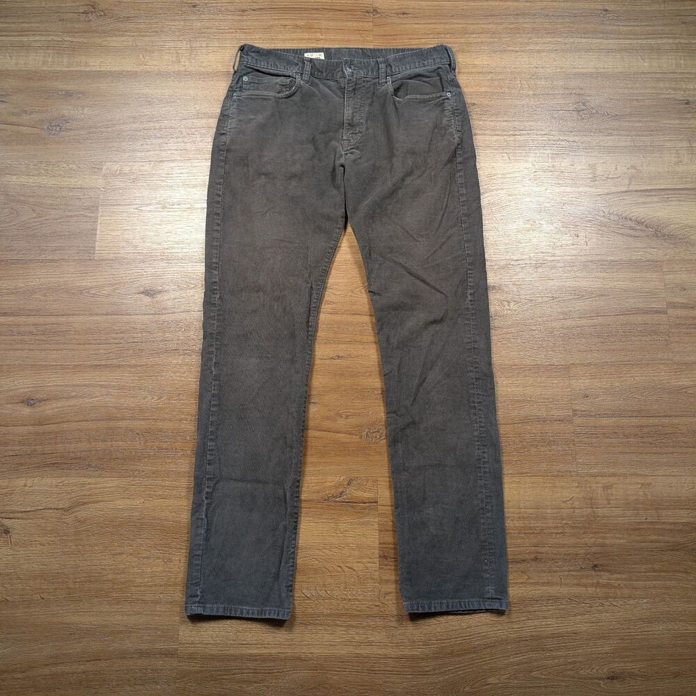 J.Crew 484 Slim Fit Corduroy Pants Men's 33x32(30) Brown Stretch 5-Pocket